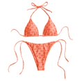 thumbnail image 6 of DHFJKG Women Bikini Swimsuits 2 Piece Sets Halter Triangle Side Tie Reversible Bathing Suit With Thong Bottoms Stylish Beachwear, 6 of 6