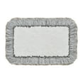 thumbnail image 4 of VHC Brands Ashmont Farmhouse 20"x30" Bathmat Creme Ruched Ruffle Cotton Solid Color Rectangle Bath Decor, 4 of 5