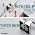 thumbnail image 6 of KOKOSIRI Robe Hook Bathroom Double Towel Coat Hooks for Bath Kitchen Wall Mounted, 2 Pack Chrome Stainless Steel B1015CH-P2, 6 of 7