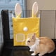 thumbnail image 4 of Bolsa para comederos para conejos de gran capacidad 40x24cm | Accesorio de alimentación de pequeños animales para chinchilla de hámster conejo | Almacenamiento de premios para colgar de tela, 4 of 9