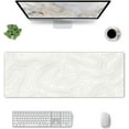 thumbnail image 2 of Large Gaming Mouse Pad, Topographic Map XL Mousepad, Extended Abstract Lines Keyboard Mats for Desk, Long Contour Maps Computer Deskpad, Loptop Pads for Women Office, (White, 31.5 * 11.8 in), 2 of 6