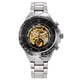 thumbnail image 1 of Reloj mecánico galvanizado hueco con correa de acero para hombre, 1 of 6