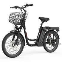 Caroma Peak 560W Electric Scooter Adults, 36V Removable Battery, Up to 15Miles&20MPH, 20" Fat Tire Off-Road E Scooter with Basket&Adjustable Seat, Foldable Adult Electric Scooter for Commuting