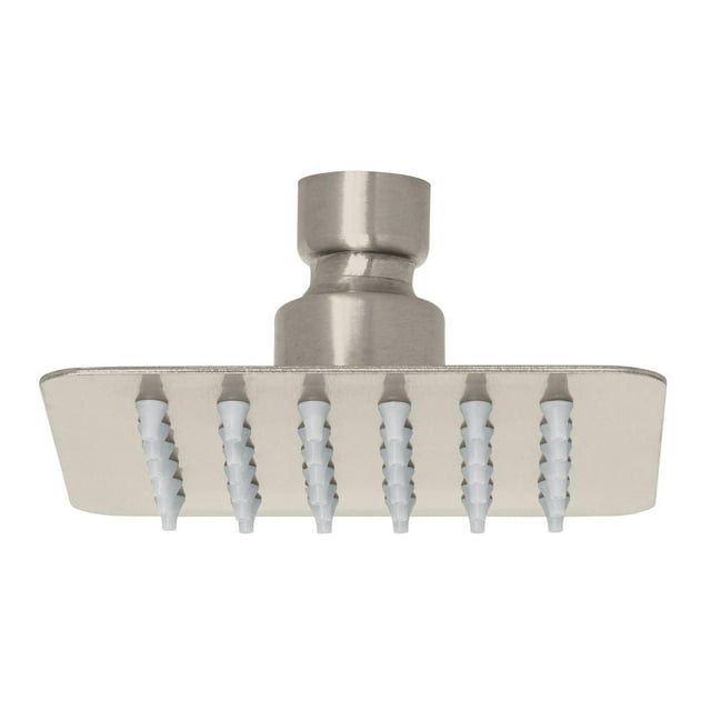 Regadera cuadrada 4", acero inox, sin brazo, satín, Túbig Foset R-413SN