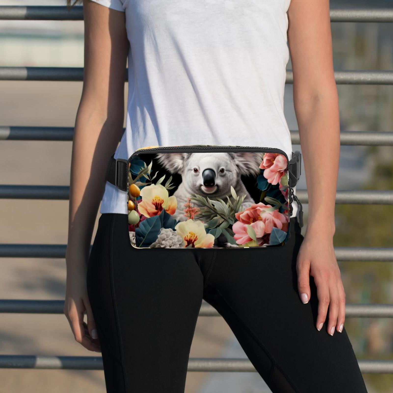 Koala Lightweight Adjustable Fanny Bag Running Belt Waist Pack with Extension Strap Unisex