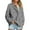 Dark Gray, variant on Half Button Pullover Women, Ladies' Casual Button Pocket Stand Collar Fleece Lined Warm Sweatshirt Warm Pullover Tops Sweatshirts for Women Loose Fit Blackish Green L