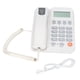 thumbnail image 1 of KXT2026CID Teléfono con cable FSK DTMF Teléfono fijo de escritorio de sistema dual con pantalla de identificación de llamadas para oficina (blanco), 1 of 5