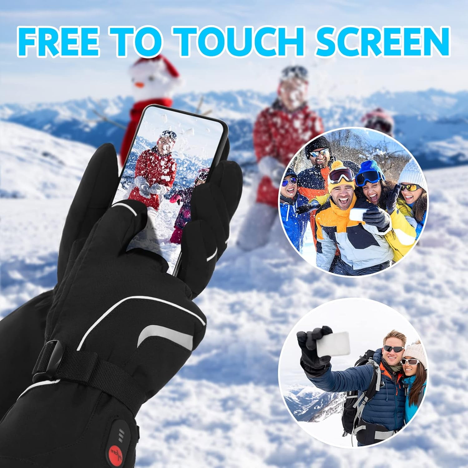 SAVIOR HEAT Heated Gloves for Men and Women,Rechargeable Heated Electric Gloves,Suitable for Winter Outdoor Work,Skiing,Cycling,Running,Hiking,etc.