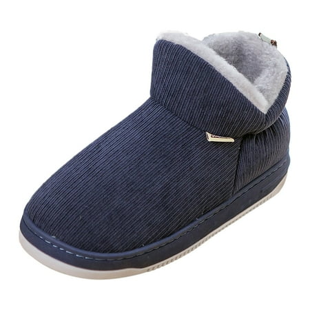 

PEASKJP Snow Boots for Men Fashion Mens Snow Boots Winter Shoes Slip On Ankle Booties Anti-Slip Warm Hiking Boots Outdoor Shoes (Blue 12)