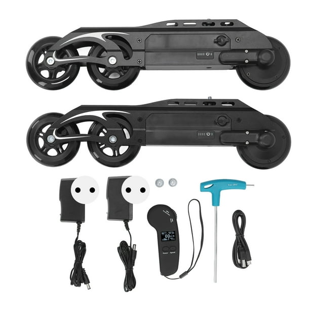La patineta eléctrica en línea de la patineta de rodillos eléctricos de ...