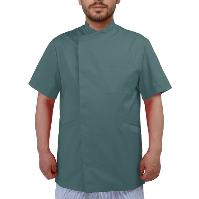 Men's Chef Coat Short Sleeve Chef Jacket