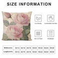 thumbnail image 5 of PIKWEEK  Decorative Romantic Rose Flower Pillow Cover Vintage Shabby Chic Peach Pink Rose Floral Cushion Cover Square Pillowcase for Sofa Bedroom Car, 5 of 5
