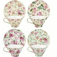 thumbnail image 3 of Rose Chintz 8Ounce Porcelain Tea Cup And Saucer Set Of 4, 3 of 7