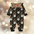 thumbnail image 5 of CUZIBR Christmas Family Pajamas Hooded Full Zipper Up Sleepwear Outfits Long Sleeve Cute Snowflake Print One Piece Jumpsuits Loungewear For Baby,Black,9-12 Months, 5 of 6