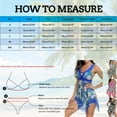 thumbnail image 4 of ASFGIMUJ Women Swimsuit Fashion Flower Print Split Swimsuit Outdoor Beach Split Bikini Swimsuit, 4 of 5
