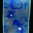 thumbnail image 2 of The Ribbon People Blue Romance Flowers Sheer Wired Craft Ribbon 2.5" x 40 Yards, 2 of 2