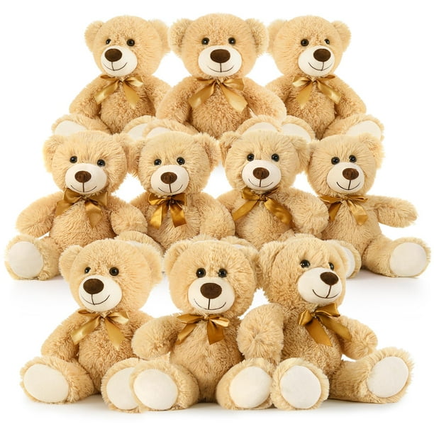 Osos de peluche Tezituor con forma de animales de peluche, 14 pulgadas, a granel, 10 paquetes