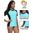 thumbnail image 6 of Charmo Women Short Sleeve Swimsuit Tops Sun Protection Rash Guard Quick Dry Swim Shirts UPF 50+, 6 of 8
