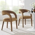 thumbnail image 2 of Side Dining Chair, Brown, Velvet, Kitchen Cafe Bistro Hospitality Restaurant, Modern Contemporary Boutique HB35936, 2 of 10