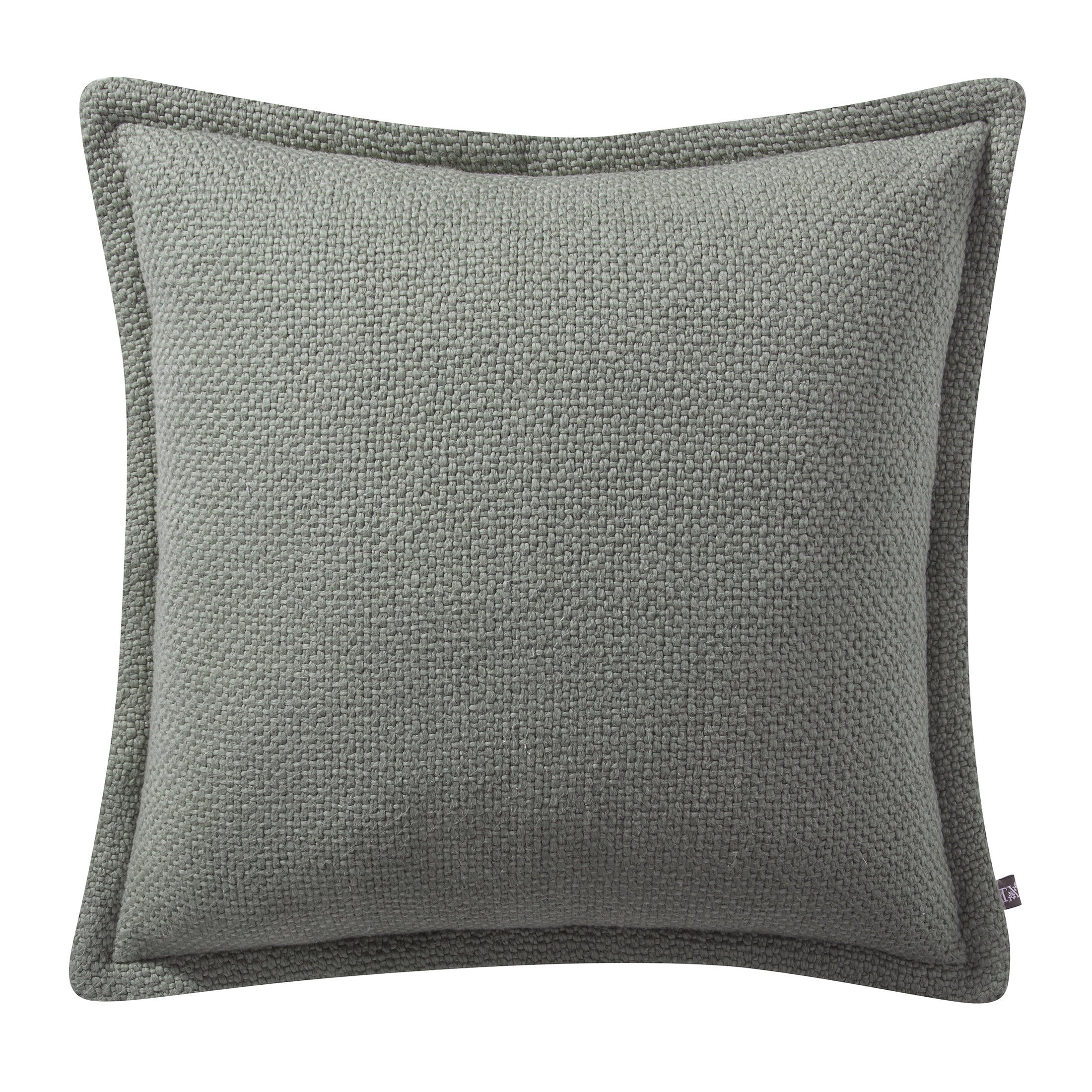 (2 pack) My Texas House 20" x 20" Andie Reversible Solid Green Cotton Throw Pillow