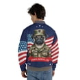 thumbnail image 5 of Happy Father's Day Honoring Veterans Pug in Army Uniform All Over Print 3D Baseball Jacket Dog Lover Gifts Bomber Jacket Softball - 13007, 5 of 6