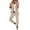 Khaki, variant on Hontri Women's Trousers Suit, Women's Office Trouser Suit Trouser Suit Trousers 2 Piece Suit Plain Two Piece Slim Fit Sporty Trouser Suit Beige L