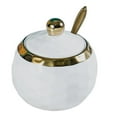 thumbnail image 2 of CUITING Ceramic Sugar Bowl Container with Lid and Spoon Spice Seasoning Box Ceramic Condiment Pot Condiment Jar for Counter Orange, 2 of 8
