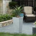 thumbnail image 1 of LuxenHome Light Gray MgO 24.2in. H Tall Tapered Planter, 1 of 1