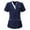 Navy, variant on Xfvqtps V-Neck Scrubs Tops for Women Soft Stretch Wrinkle-Resist Medical Nursing Uniform with 3 Pockets Comfortable Lightweight Working Uniform Tunic Tops Clinic Carer Clothing Pink
