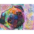 thumbnail image 2 of Dean Russo Collection 32x26 Gold Ornate Wood Framed with Double Matting Museum Art Print Titled - Pug Love, 2 of 4