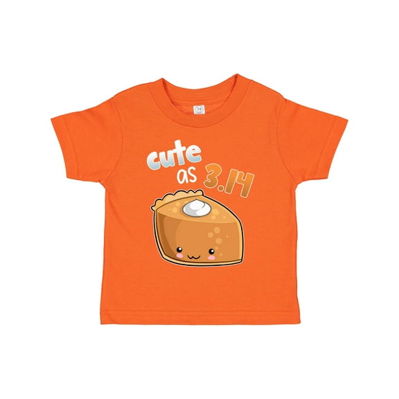 Inktastic Cute As 3.14 Pi Day Pumpkin Pie Pun Boys or Girls Toddler T-Shirt