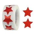 thumbnail image 1 of Unique Bargains Glitter Star Stickers 1 Inch 1 Roll DIY Adhesive Sparkling Labels Notes, Greeting Cards, 500 Count/Roll Red Powder, 1 of 7