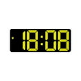 thumbnail image 4 of GUOOL Digital Wall Clock LED Desktop Alarm Clock for Teens Living Room Learning Yellow, 4 of 9