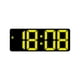 thumbnail image 4 of Reloj de pared digital moderno con LED y alarma de escritorio para dormitorio de adultos y adolescentes, color amarillo, 4 of 9
