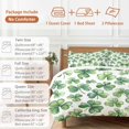 thumbnail image 6 of King 4 Piece Bedding Set St. Patrick's Day Shamrock Soft Breathable Duvet Cover and Pillowcase, Spring Ombre Green Leaves Duvet Cover Set Bed Sheets for Bedroom Dormitory Guest Room, 6 of 9