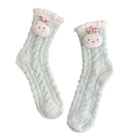 

ASEIDFNSA Socks Women Fuzzy Stance Socks Men Womens Winter Doll Socks Autumn And Winter Mid Tube Socks Coral Fleece Thickened Warm Stockings