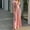Pink, variant on Puff Sleeve Jumpsuits for Women Dressy Sexy Deep V Neck Wide Leg Romper One Piece Formal Business Party Long Pants