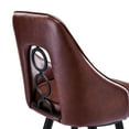 thumbnail image 5 of Ruby Contemporary 26" Counter Height Barstool in Black Powder Coated Finish and Vintage Coffee Faux Leather, 5 of 8
