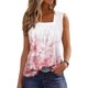 thumbnail image 3 of AIMITAG Camiseta sin mangas con cuello cuadrado y volantes para mujer, camiseta sin mangas a rayas, camisa informal holgada sin mangas de verano, 3 of 5