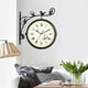 thumbnail image 4 of Reloj de pared de doble cara con soporte colgante, diseño de gallo, estilo vintage para jardín, para interior. Negro, 4 of 8