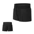 thumbnail image 2 of hopeusnice Men's Running Shorts Pockets Sweat Shorts Solid Color Shorts Workout Exercise Casual Beach Summer Teen Boy Elastic Waist Drawstring Lounge Shorts Black L, 2 of 5