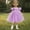 Purple, variant on HOMADLES Toddler Girls Dress Bow Print Loose Crewneck Stripe Sleeveless Summer Thin Lightweight Casual Dress Beige 7 T