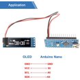 thumbnail image 4 of 2 Pieces I2C Display Module 0.91 Inch I2C OLED Display Module I2C OLED Screen Driver DC 3.3V 5V (White Light), 4 of 6