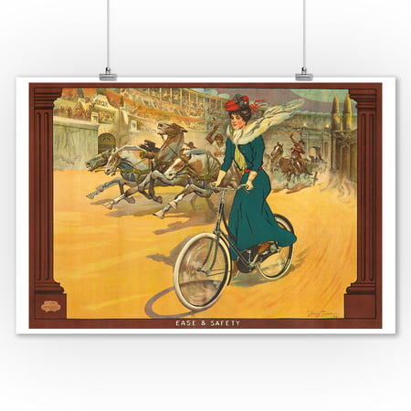 Humber - Ease & Safety Vintage Poster (artist: Spooner, Arthur) England c. 1900 (9x12 Art Print, Wall Decor Travel (Best Of Arthur Spooner)