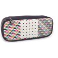 thumbnail image 2 of Customize PU Leather Pencil Bag Zipper Stationery Bag, Business Receipt Box, Suitable for Both en and Women Retro Geometric Pattern, 2 of 4