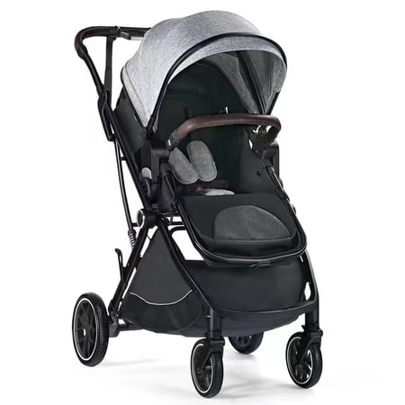 AILEEKISS Baby Stroller, 3 in 1 Stroller for Newborn, Folding Infant Pushchair, 22LB, Grey
