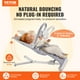 thumbnail image 2 of Asiento plegable Baby Bouncer VEVOR de 0 a 9 meses con barra de juguetes, color gris claro, 2 of 6