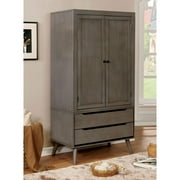 Modern Wood Armoire in Gray Lennart by Furniture of America