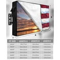thumbnail image 2 of Eagle Outdoor TV Cover 40 to 43 Inch Weatherproof, Rustic Independence Day Red Blue Star Striped Flag 600D Oxford TV Covers with Waterproof Zipper, Outside Flat TV Screen Protector 40"Wx25"Hx4.5"D, 2 of 7