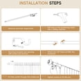 thumbnail image 6 of OLV 1" Single Curtain Rod Adjustable 30-60 Inch with Crystal Finials for Windows,Gold, 6 of 9